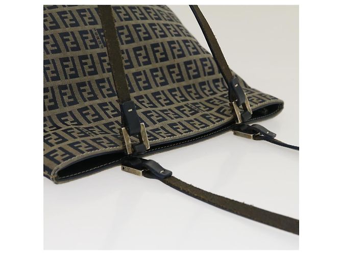 FENDI Borsa Tote in Tela Zucchino Navy Auth bs1334 Blu navy - vista 9