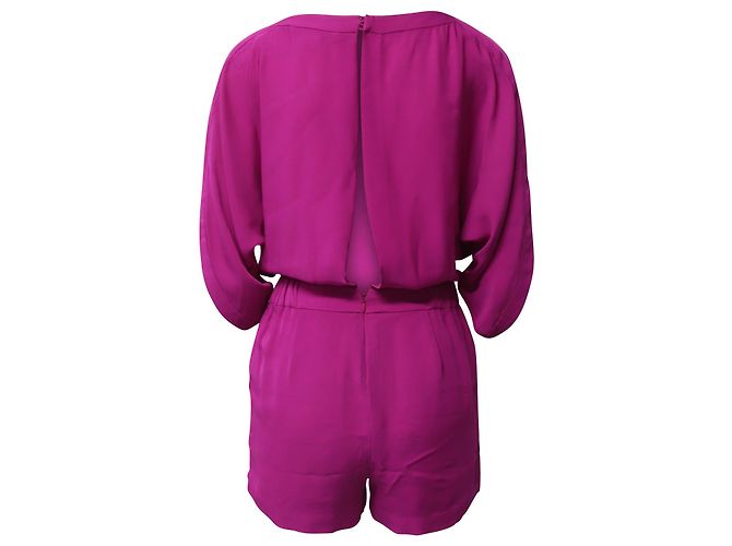 Diane Von Furstenberg Romper in Purple Silk - view 3