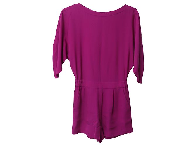 Diane Von Furstenberg Romper in Purple Silk - view 4