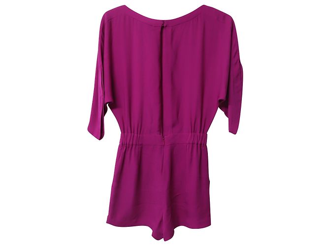 Diane Von Furstenberg Romper in Purple Silk - view 5