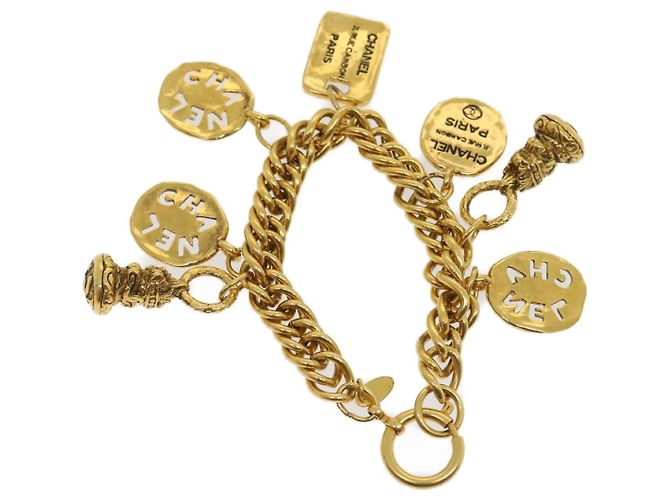 CHANEL Bracciale metallo Oro CC Auth ar7066 D'oro - vista 3