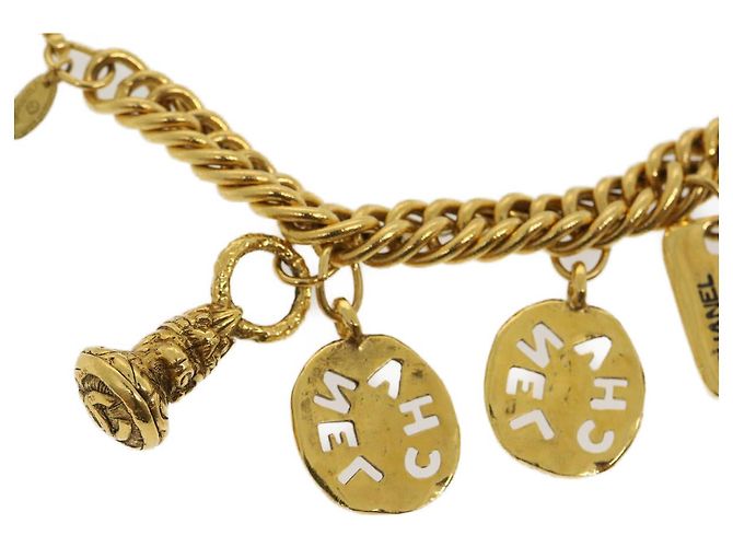 CHANEL Bracciale metallo Oro CC Auth ar7066 D'oro - vista 4