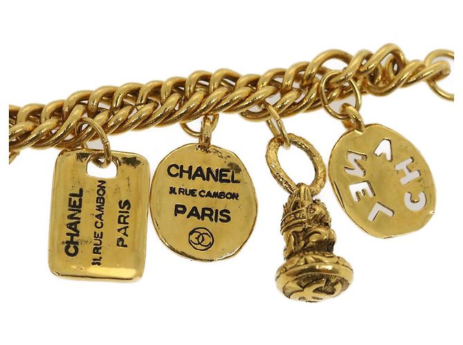 CHANEL Bracciale metallo Oro CC Auth ar7066 D'oro - vista 5