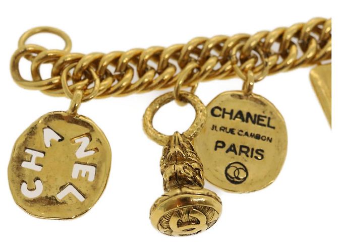 CHANEL Bracciale metallo Oro CC Auth ar7066 D'oro - vista 6