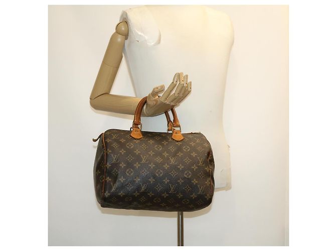 Louis Vuitton Monogram Speedy 30 Sac à main M41526 LV Auth e2778 Monogramme - vue 24