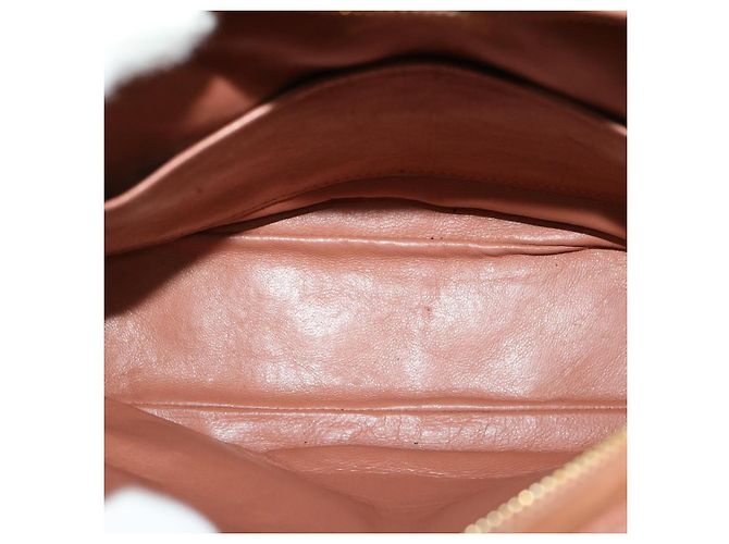 CHANEL Borsa a tracolla con catena Diana Turn Lock Lino con frange Rosa CC Auth 30153alla - vista 10