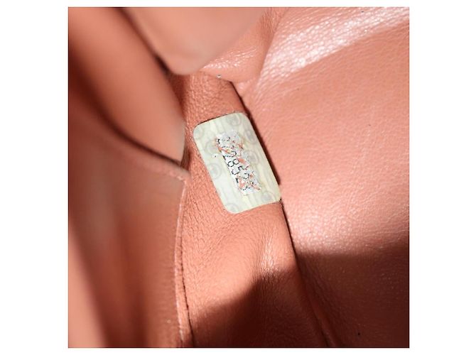 CHANEL Borsa a tracolla con catena Diana Turn Lock Lino con frange Rosa CC Auth 30153alla - vista 11