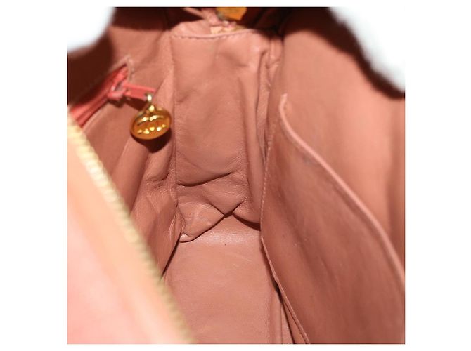 CHANEL Borsa a tracolla con catena Diana Turn Lock Lino con frange Rosa CC Auth 30153alla - vista 23