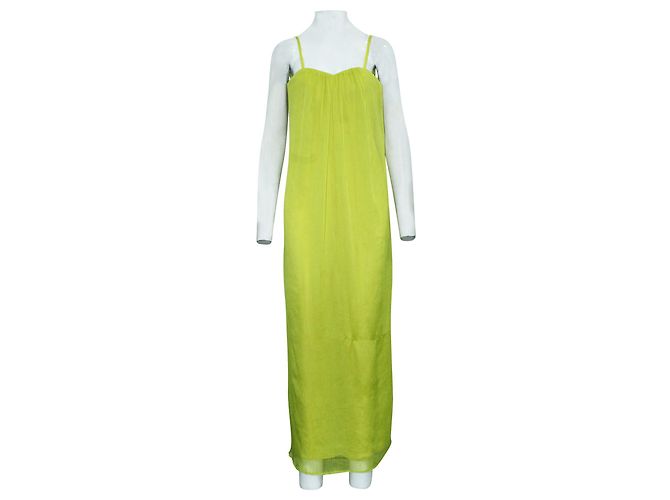 Coast Vestido maxi sem alças amarelo neon - vista 2