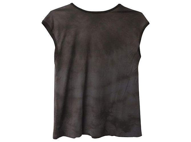 Chloé T-shirt Chloe Tie-Dye com Enfeite de Flores em Algodão Cinza - vista 4