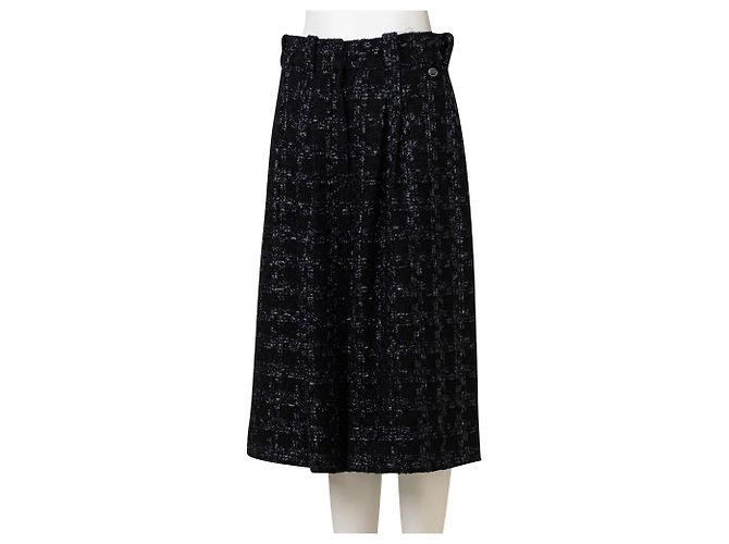 Chanel Gonna pantalone in tweed metallizzato Blu - vista 2