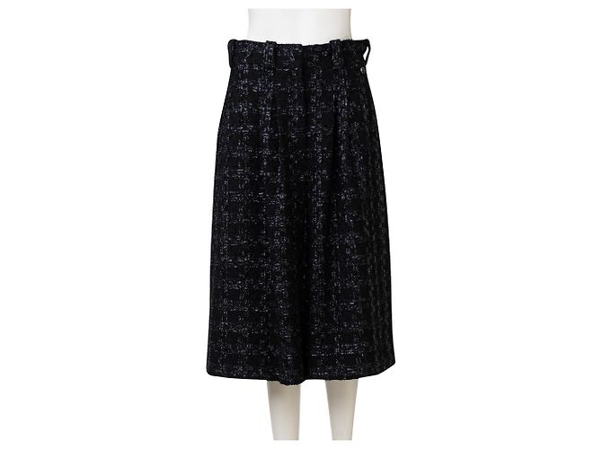 Chanel Gonna pantalone in tweed metallizzato Blu - vista 3