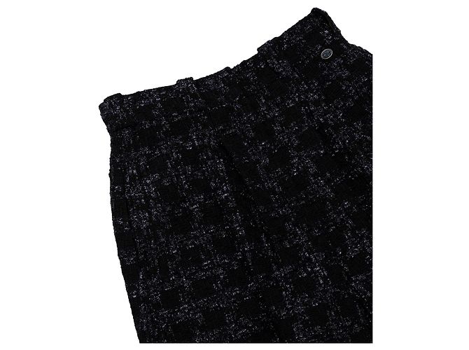 Chanel Gonna pantalone in tweed metallizzato Blu - vista 5