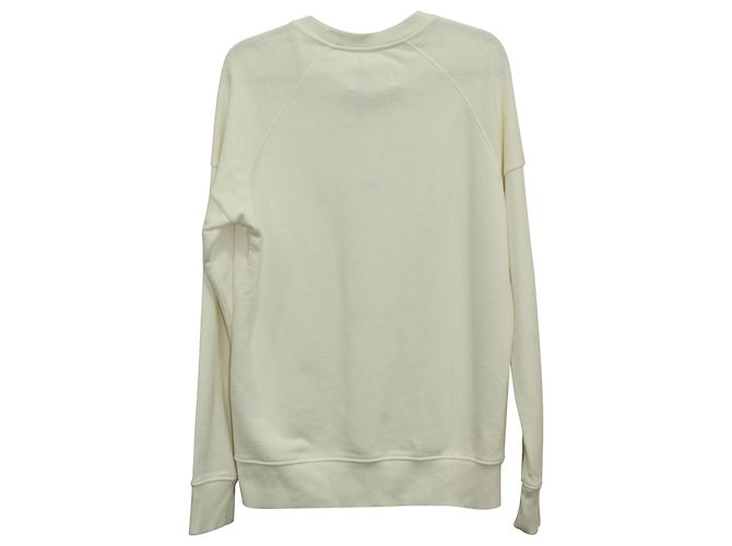 Casablanca Reverse Loopback Logo-Print Sweatshirt in White Cream Organic Cotton - view 2