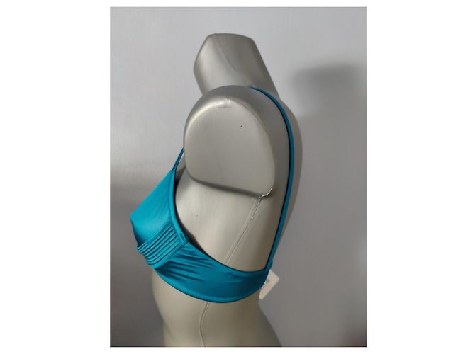 Top de bikini La Perla turquesa con aros - vista 3