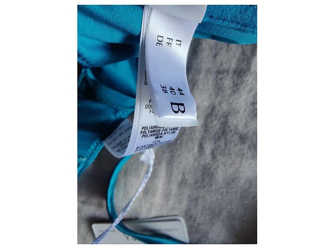 Top de bikini La Perla turquesa con aros - vista 6