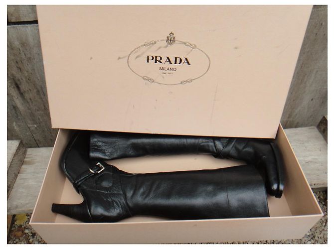 Botas de prada p 40,5 Nueva condición Negro - vista 3