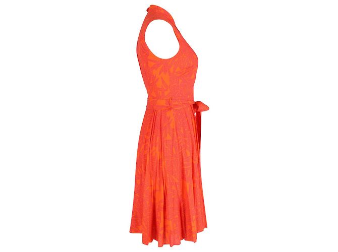 Vestido Diane Von Furstenberg Harmony Lepic en rayón naranja - vista 2