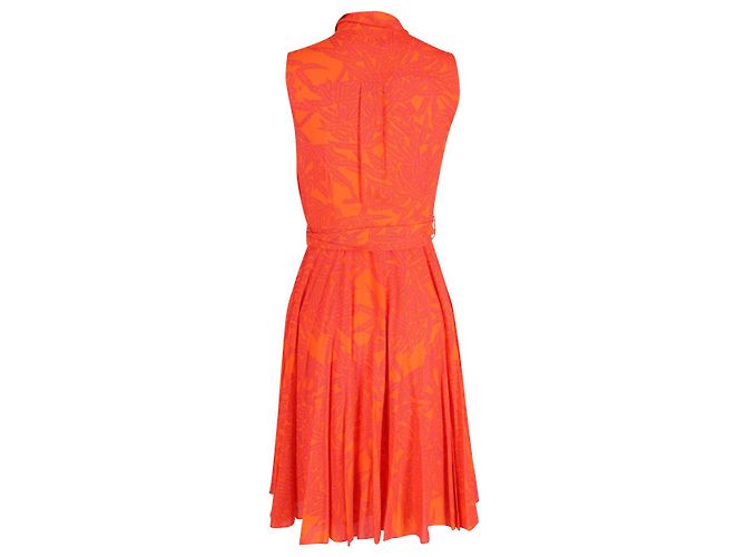 Vestido Diane Von Furstenberg Harmony Lepic en rayón naranja - vista 3