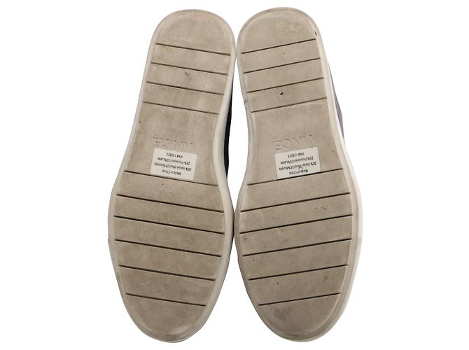 Baskets Plates Vince en Daim Gris - vue 5