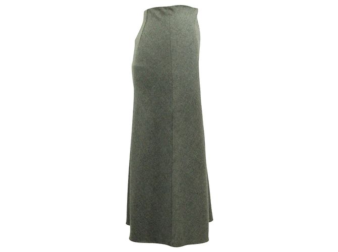 FALDA Midi Theory High Rise en Viscosa Gris - vista 2