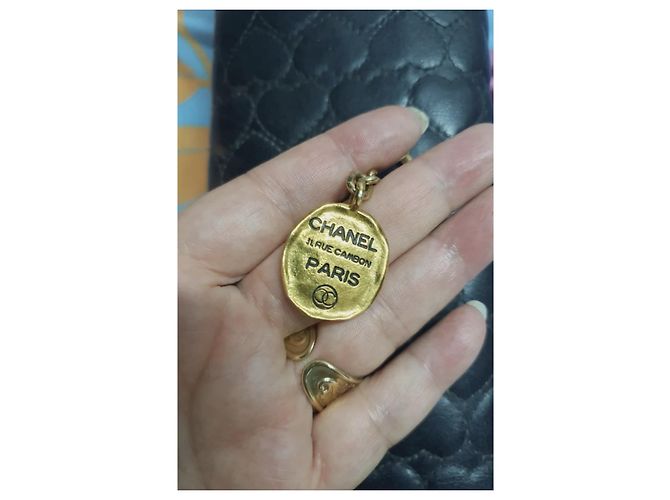 Cambon Chanel Ciondolo borsa e portachiavi dorato D'oro - vista 4