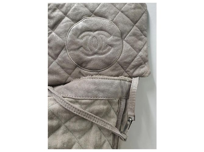 Bolso tote Chanel XL edición limitada Beige Gris - vista 8