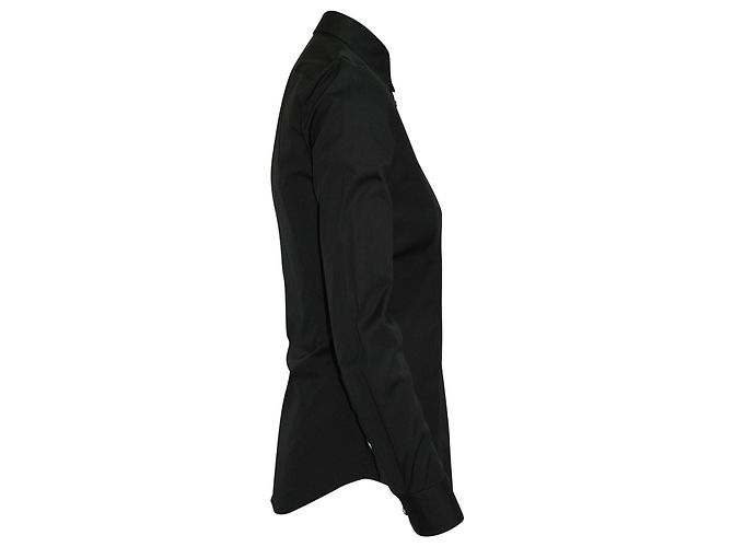 Dsquared2 Camicia a maniche lunghe con bottoni davanti in cotone nero - vista 2