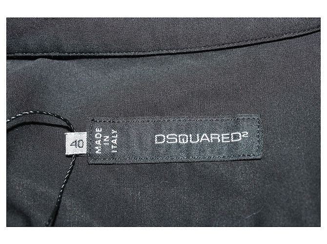 Dsquared2 Camicia a maniche lunghe con bottoni davanti in cotone nero - vista 4