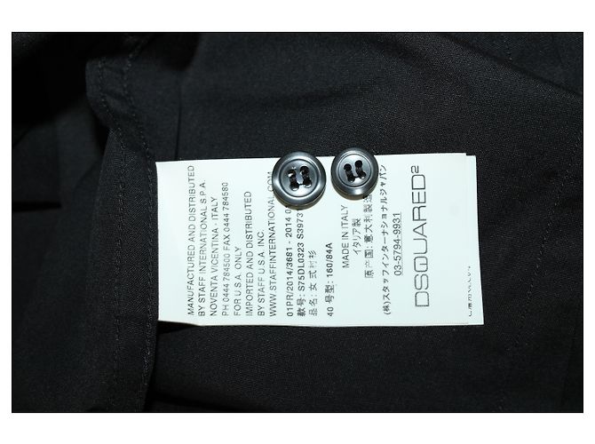 Dsquared2 Camicia a maniche lunghe con bottoni davanti in cotone nero - vista 5