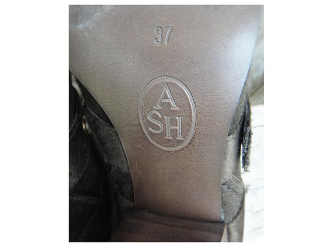 Botas Western Ash Marrón Oscuro Cuero y Textil 37 - vista 6