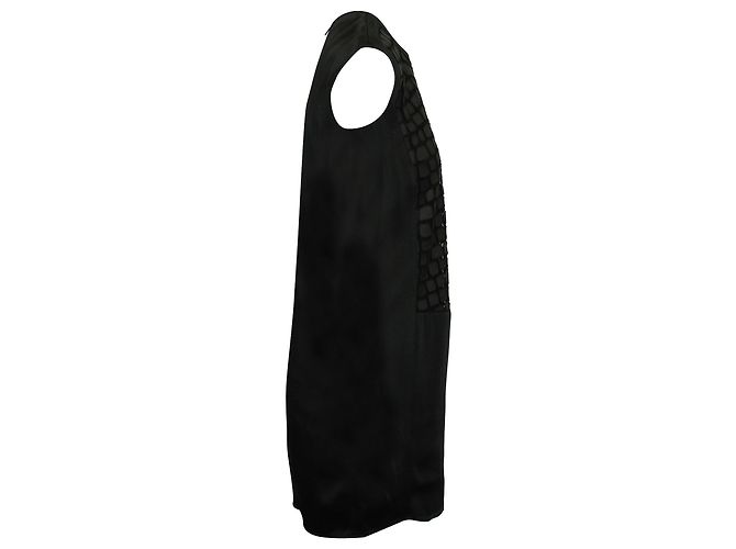 Helmut Lang Geprägtes Minikleid aus schwarzem Polyester - Ansicht 2