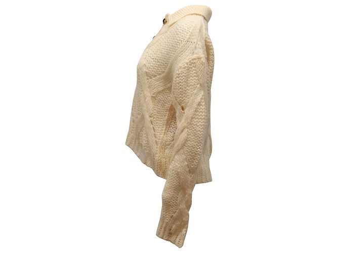 Autre Marque Acne Studios Pullover mit Zopfmuster aus cremefarbenem Acryl - Ansicht 2