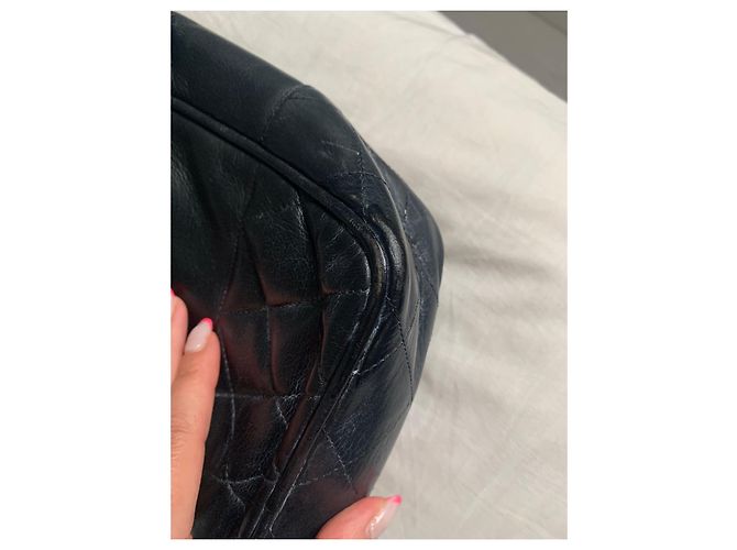 Borsa a spalla Chanel in pelle nera Nero - vista 13