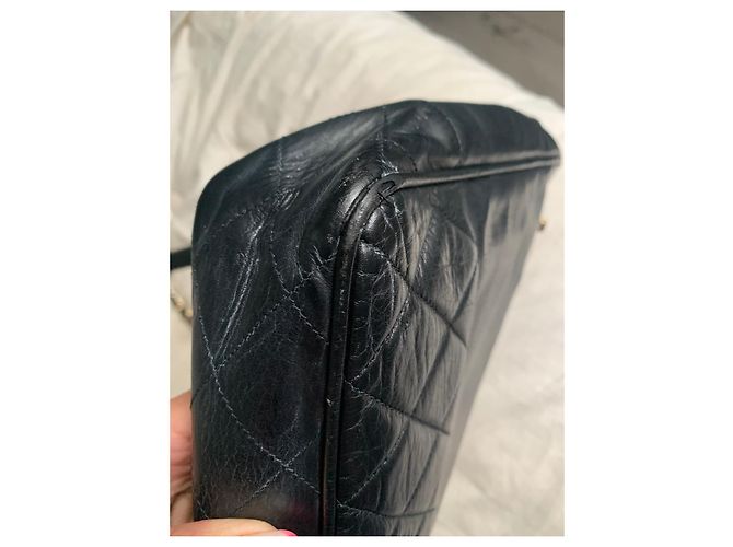 Borsa a spalla Chanel in pelle nera Nero - vista 14
