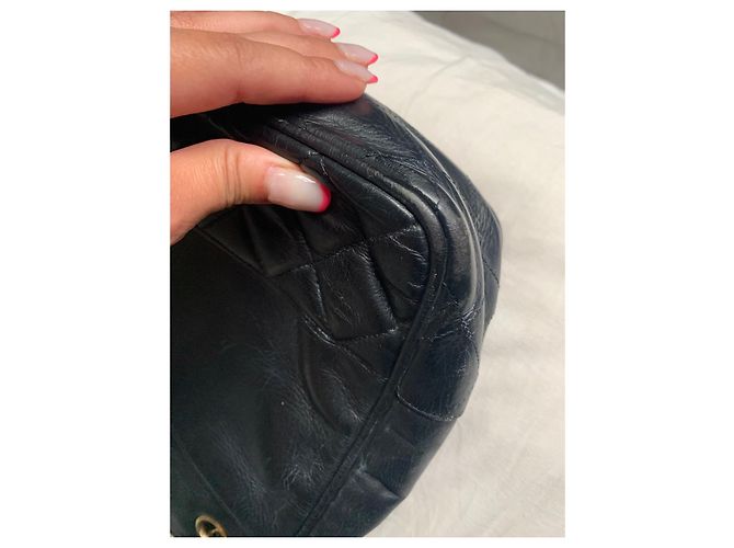 Borsa a spalla Chanel in pelle nera Nero - vista 15