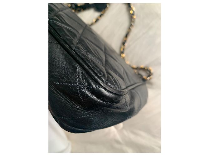 Borsa a spalla Chanel in pelle nera Nero - vista 16