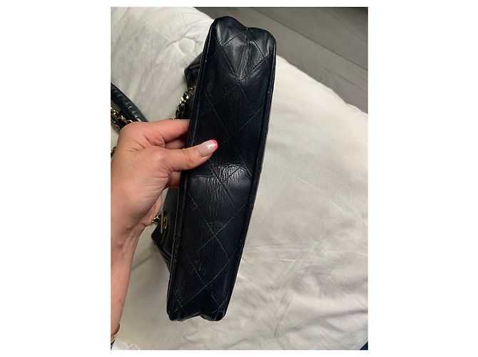 Borsa a spalla Chanel in pelle nera Nero - vista 18
