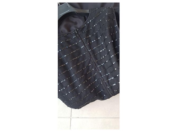 Red Valentino Abito nero in tulle e paillettes - vista 15
