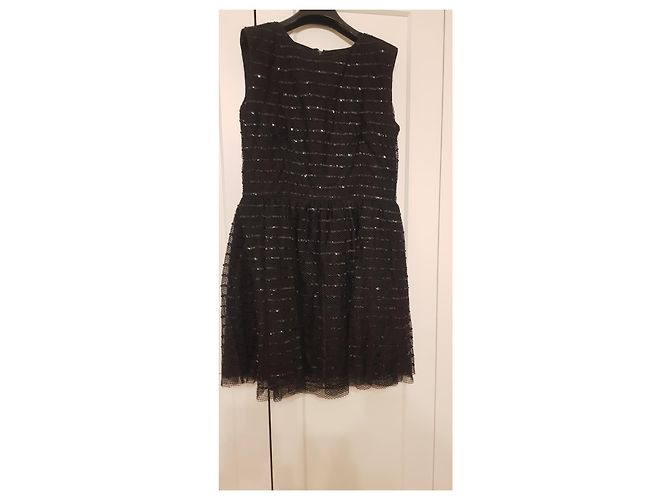 Red Valentino Abito nero in tulle e paillettes - vista 2