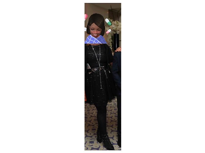 Red Valentino Abito nero in tulle e paillettes - vista 20