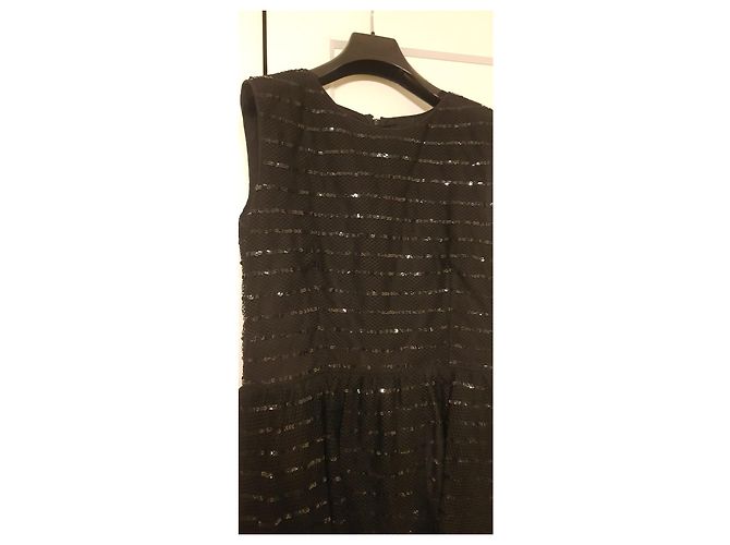 Red Valentino Abito nero in tulle e paillettes - vista 4
