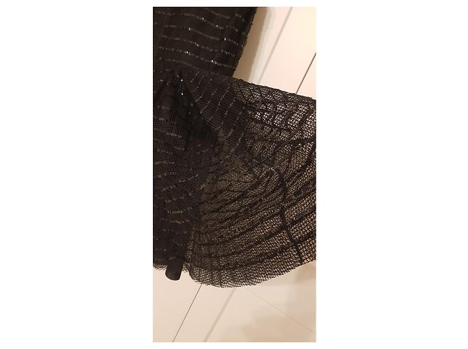 Red Valentino Abito nero in tulle e paillettes - vista 6