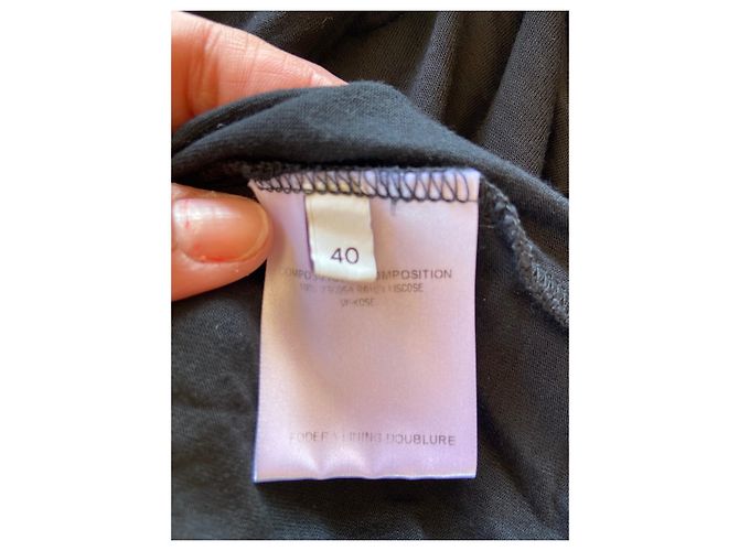 Stella Mc Cartney Stella McCartney Schwarzes Viscose Kleid mit Drapierung - Ansicht 8