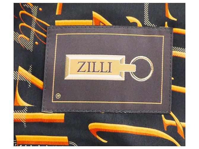 Zilli Fox Cappotto trapuntato in camoscio nero foderato in seta - vista 2