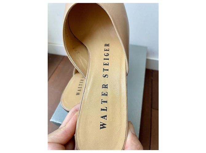 Mules Walter Steiger in pelle beige 38 Marrone - vista 5