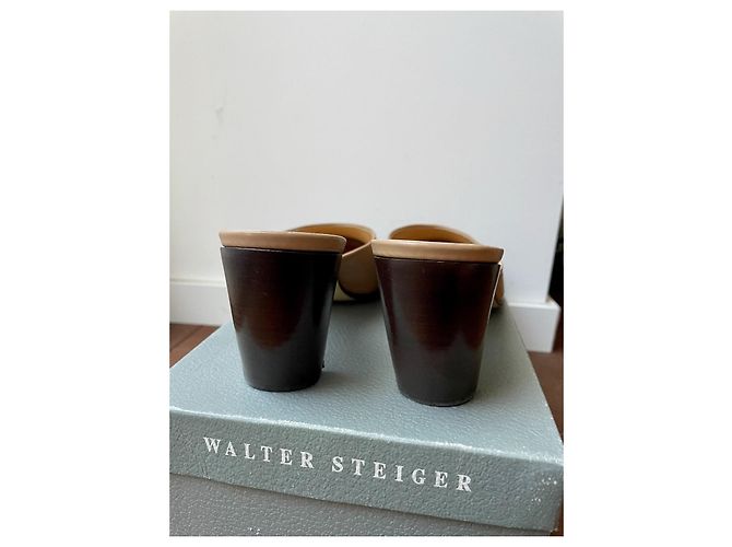 Mules Walter Steiger in pelle beige 38 Marrone - vista 6