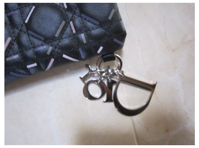Pochette Dior Blu Navy in Tela Blu scuro - vista 2