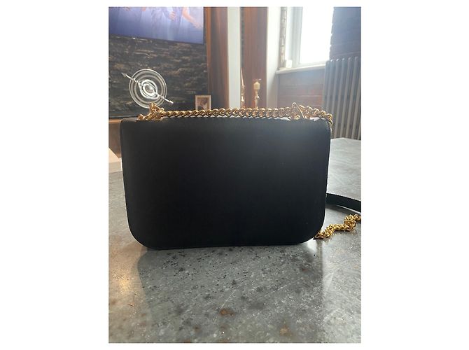 Alexander Mcqueen Borsa Amq insignia a tracolla in pelle con catena nera Nero - vista 3