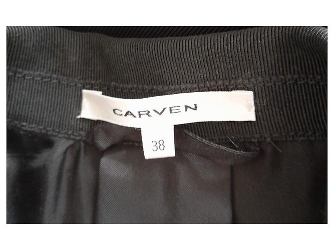 Abrigo Carven de algodón azul marino - vista 5